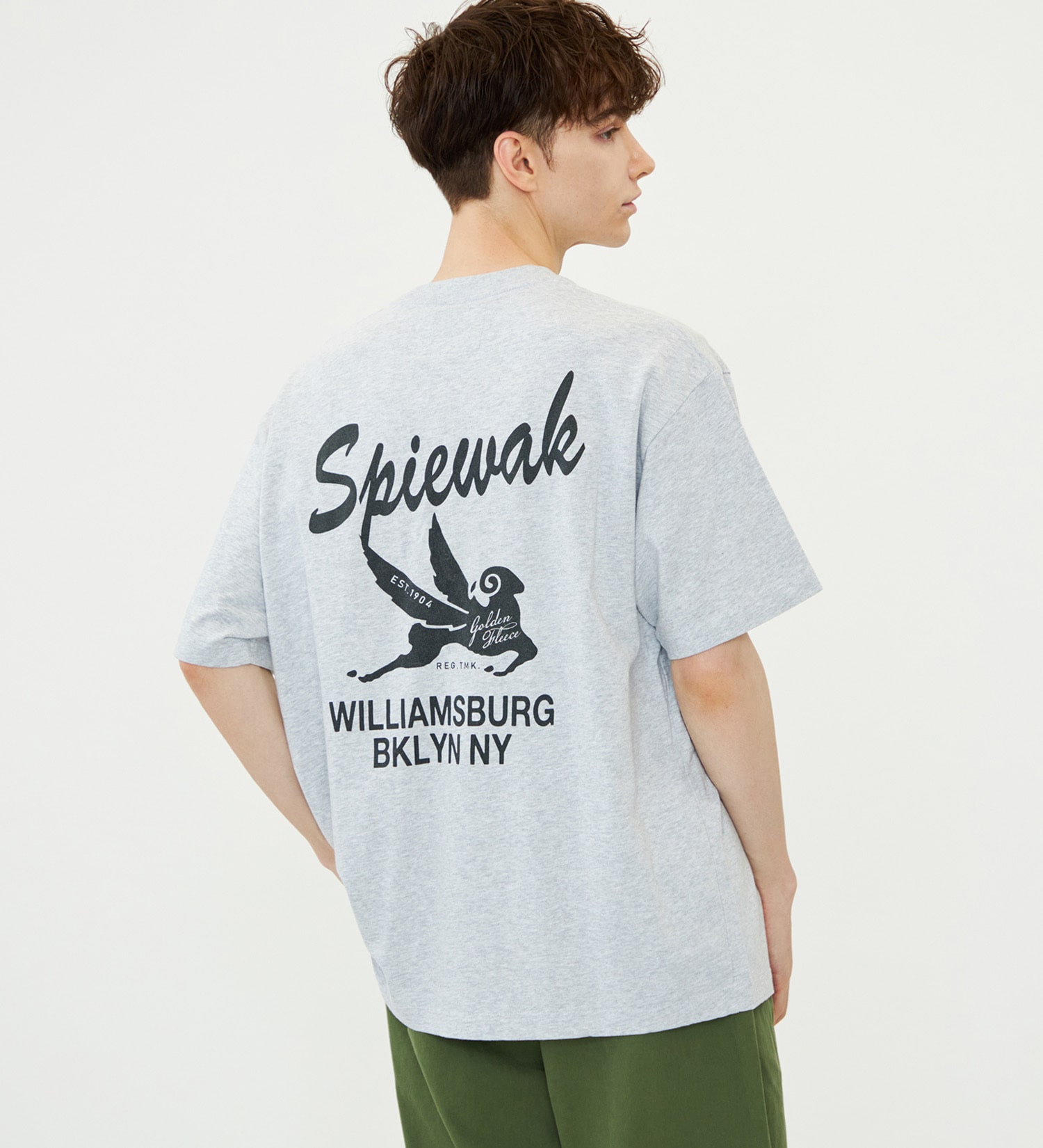 SPIEWAK(スピワック)のグラフィックTシャツ BKLYN NY 半袖|トップス/Tシャツ/カットソー/メンズ|グレー
