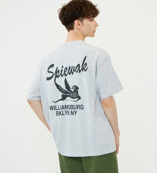SPIEWAK(スピワック)のグラフィックTシャツ BKLYN NY 半袖|トップス/Tシャツ/カットソー/メンズ|グレー