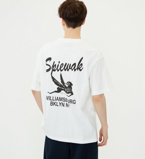 SPIEWAK(スピワック)のグラフィックTシャツ BKLYN NY 半袖|トップス/Tシャツ/カットソー/メンズ|ホワイト