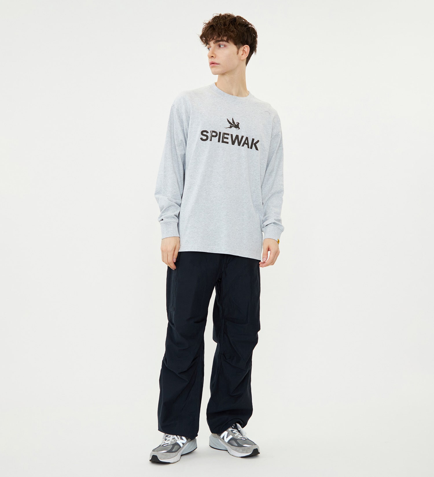 SPIEWAK(スピワック)のグラフィックTシャツ アイコンロゴ 長袖|トップス/Tシャツ/カットソー/メンズ|グレー