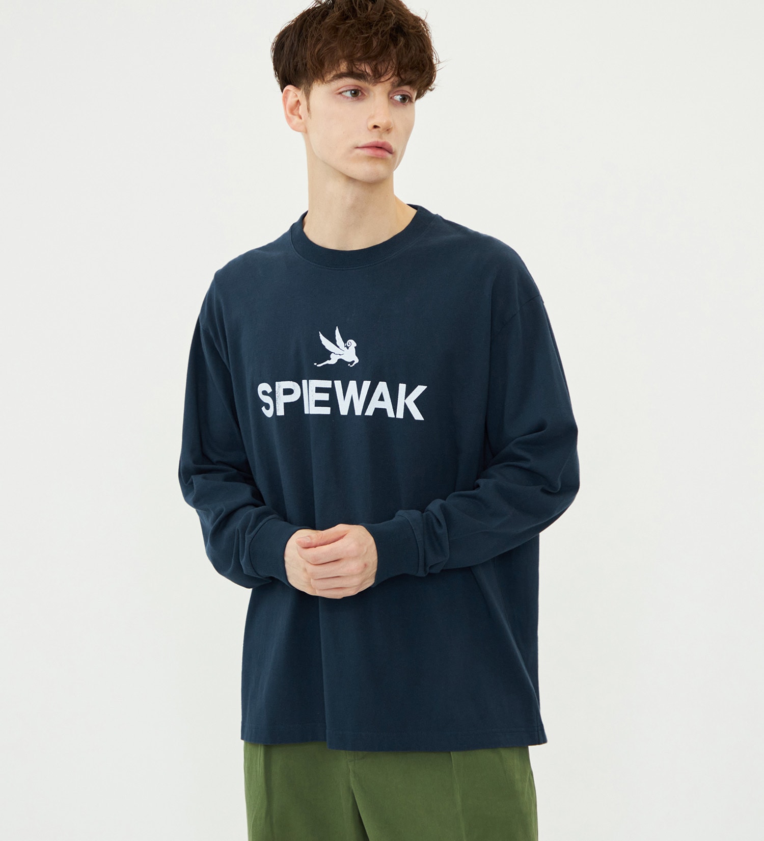 SPIEWAK(スピワック)のグラフィックTシャツ アイコンロゴ 長袖|トップス/Tシャツ/カットソー/メンズ|ネイビー