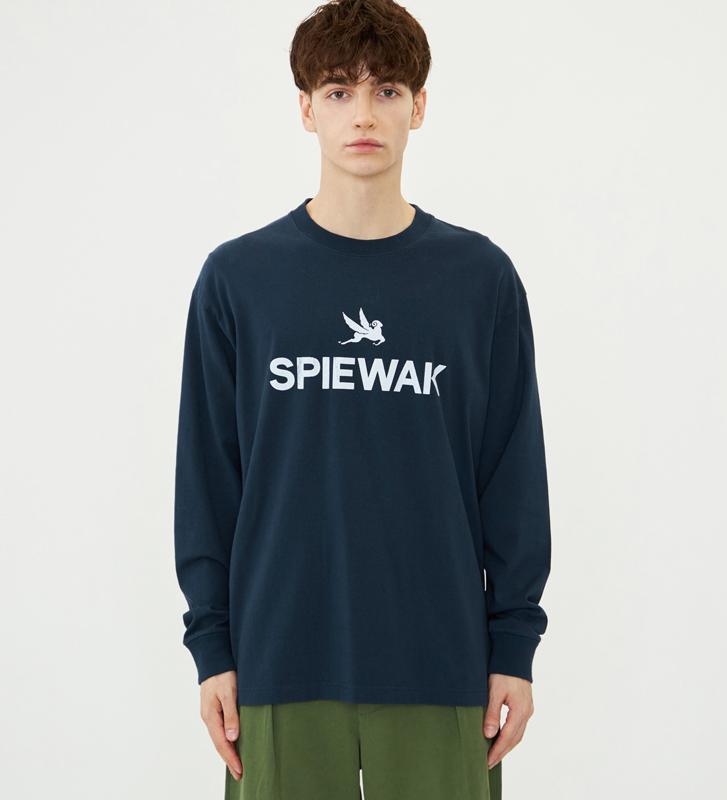 SPIEWAK(スピワック)のグラフィックTシャツ アイコンロゴ 長袖|トップス/Tシャツ/カットソー/メンズ|ネイビー