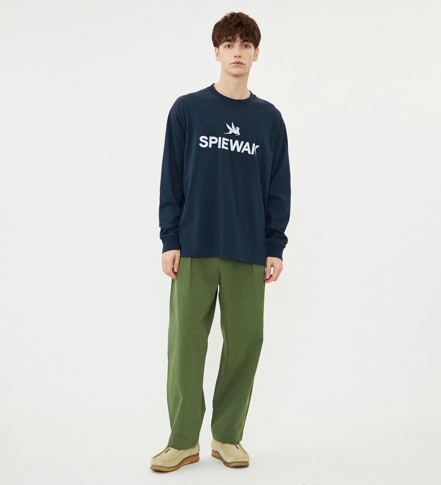 SPIEWAK(スピワック)のグラフィックTシャツ アイコンロゴ 長袖|トップス/Tシャツ/カットソー/メンズ|ネイビー