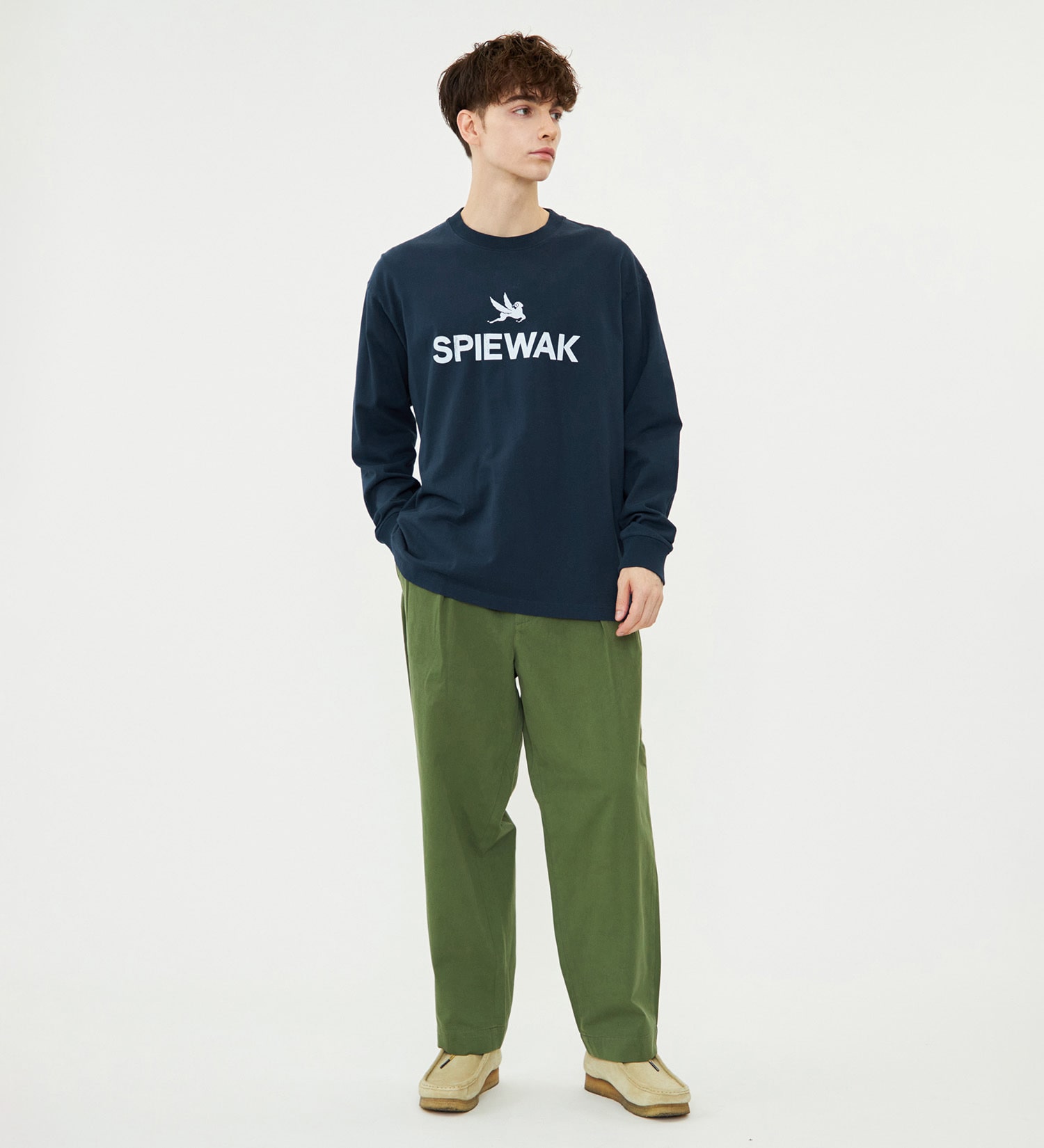 SPIEWAK(スピワック)のグラフィックTシャツ アイコンロゴ 長袖|トップス/Tシャツ/カットソー/メンズ|ネイビー
