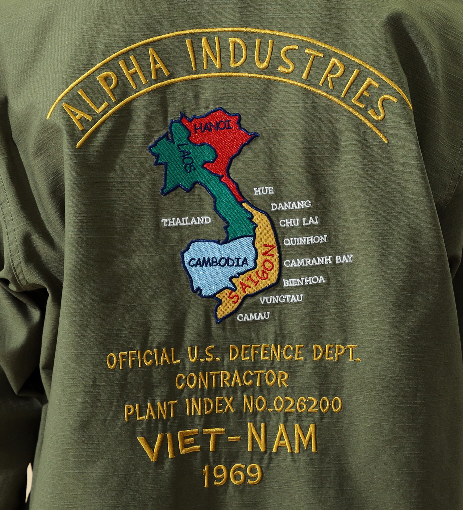 ALPHA(アルファ)の【GW SALE】ユーティリティシャツ/ベトジャン刺繍 長袖（VIETNAM）|トップス/シャツ/ブラウス/メンズ|オリーブ