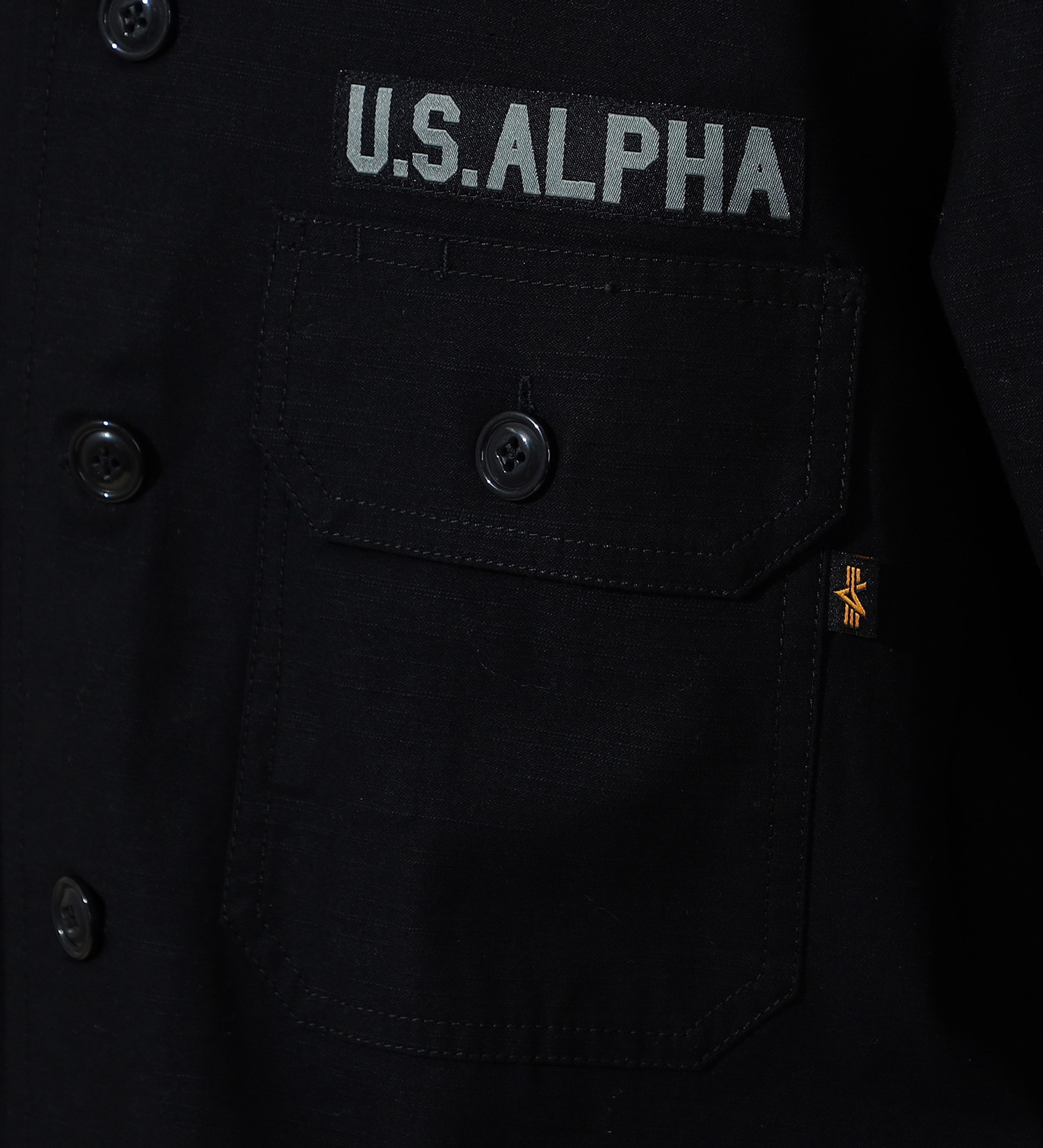 ALPHA(アルファ)の【GW SALE】ユーティリティシャツ/スーベニア刺繍 長袖（SOUVENIR）|トップス/シャツ/ブラウス/メンズ|ブラック