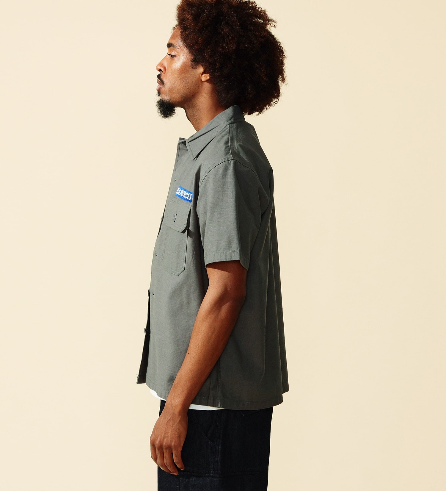 ALPHA(アルファ)のユーティリティパッチドシャツ 半袖|トップス/シャツ/ブラウス/メンズ|グレー