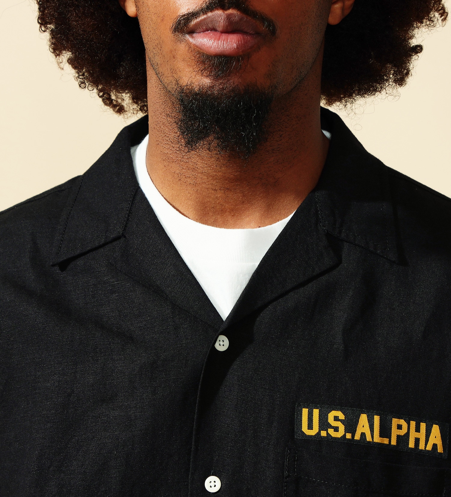 ALPHA(アルファ)のユーティリティリネンシャツ 半袖|トップス/シャツ/ブラウス/メンズ|ブラック