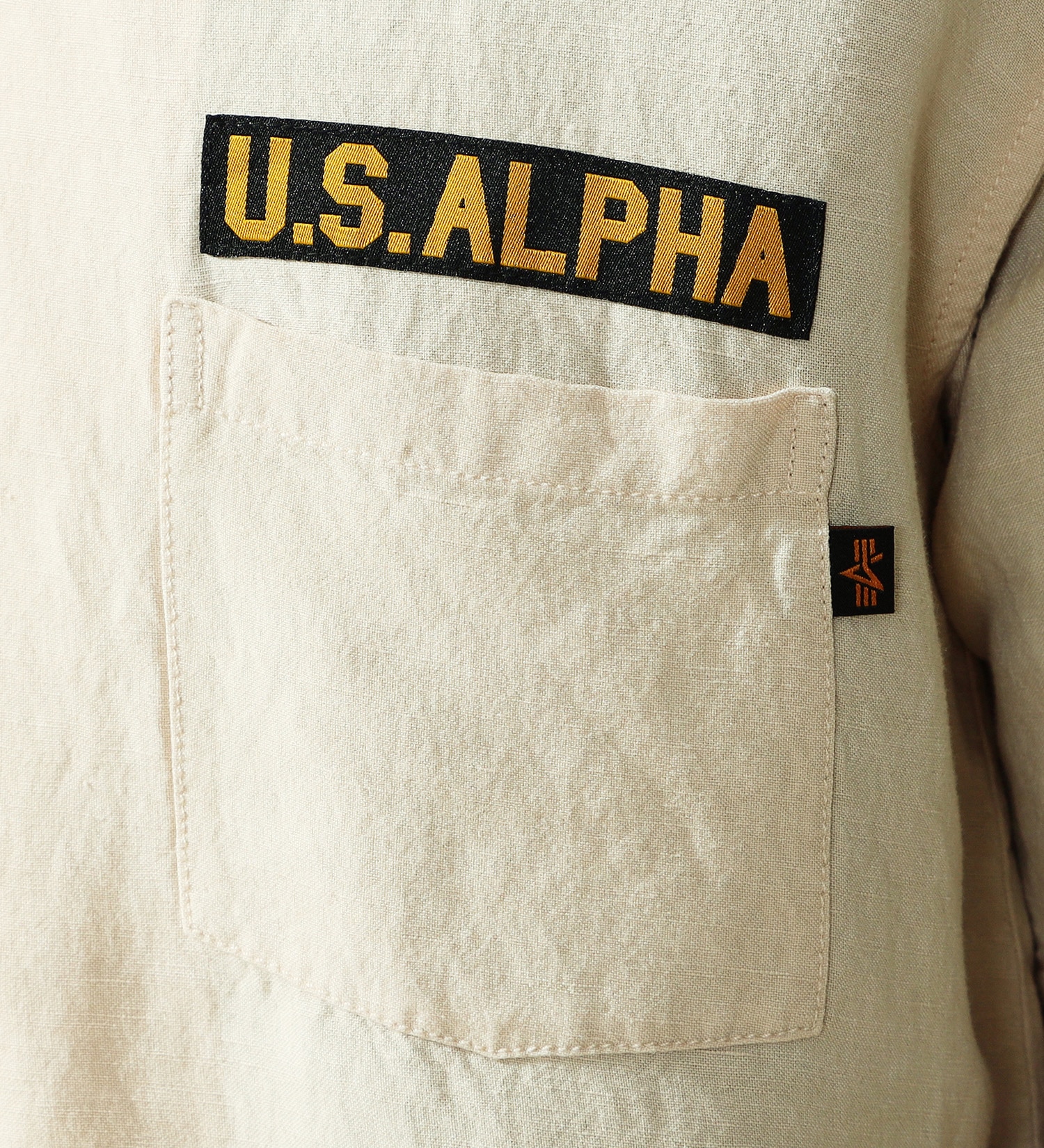 ALPHA(アルファ)のユーティリティリネンシャツ 半袖|トップス/シャツ/ブラウス/メンズ|ベージュ系その他