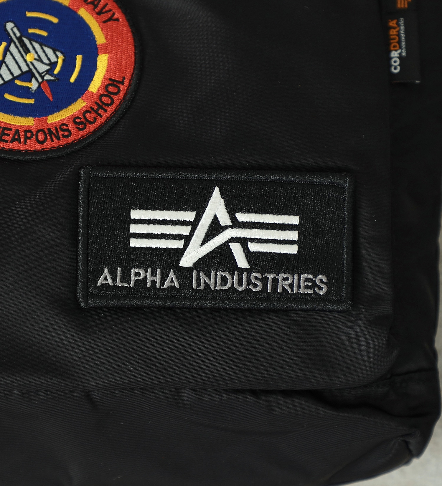 ALPHA(アルファ)のパッチド2WAYヘルメットバッグ コーデュラ|バッグ/エコバッグ/サブバッグ/メンズ|ブラック