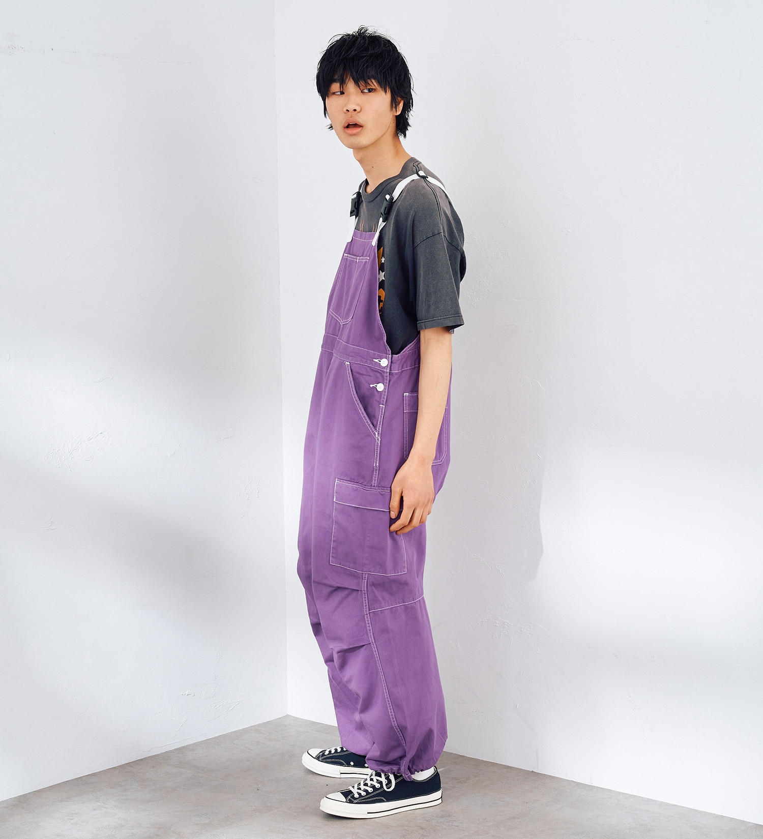 SALE】【WEB限定】STEP MARK バルーンオーバーオール サロペット ビブ