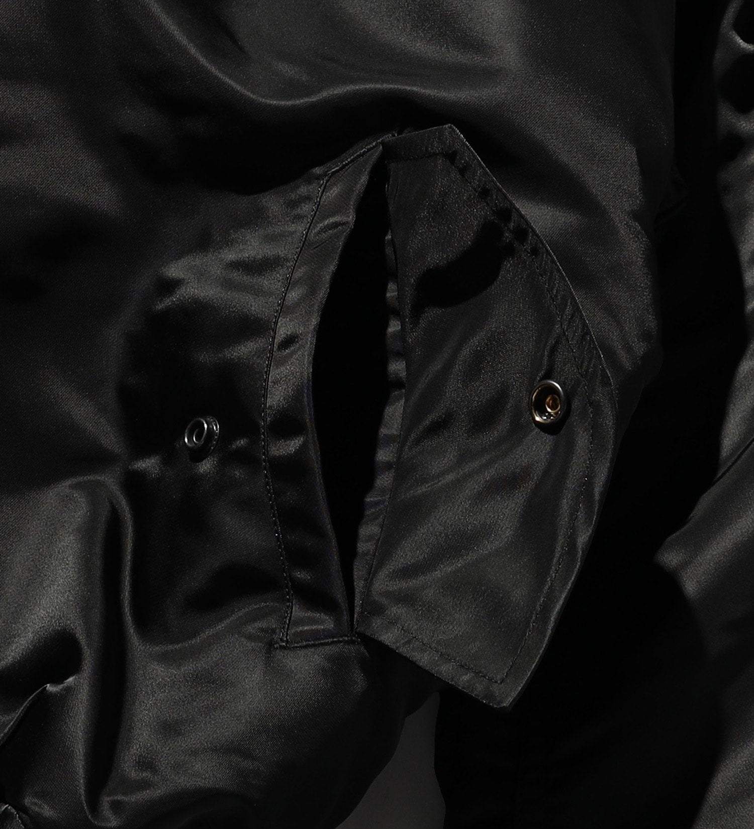 VALLEY APPAREL(バレー アパレル)の【大きいサイズ】MA-1 フライトナイロンジャケット|ジャケット/アウター/ミリタリージャケット/メンズ|ブラック
