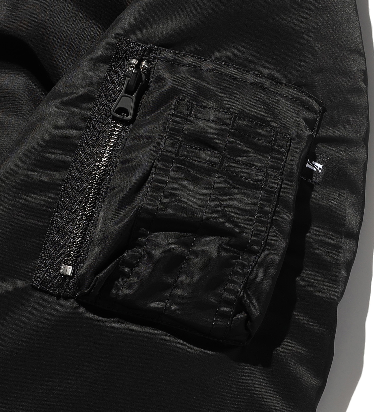 VALLEY APPAREL(バレー アパレル)の【大きいサイズ】MA-1 フライトナイロンジャケット|ジャケット/アウター/ミリタリージャケット/メンズ|ブラック