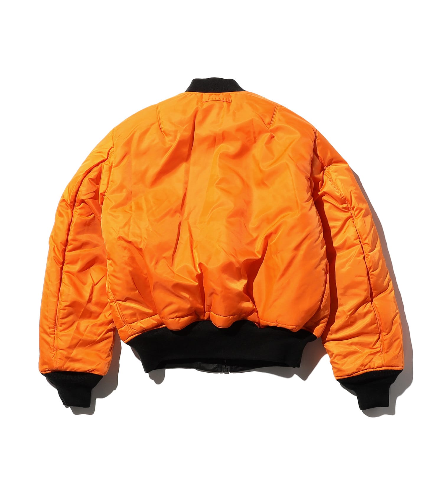 VALLEY APPAREL(バレー アパレル)の【大きいサイズ】MA-1 フライトナイロンジャケット|ジャケット/アウター/ミリタリージャケット/メンズ|ブラック