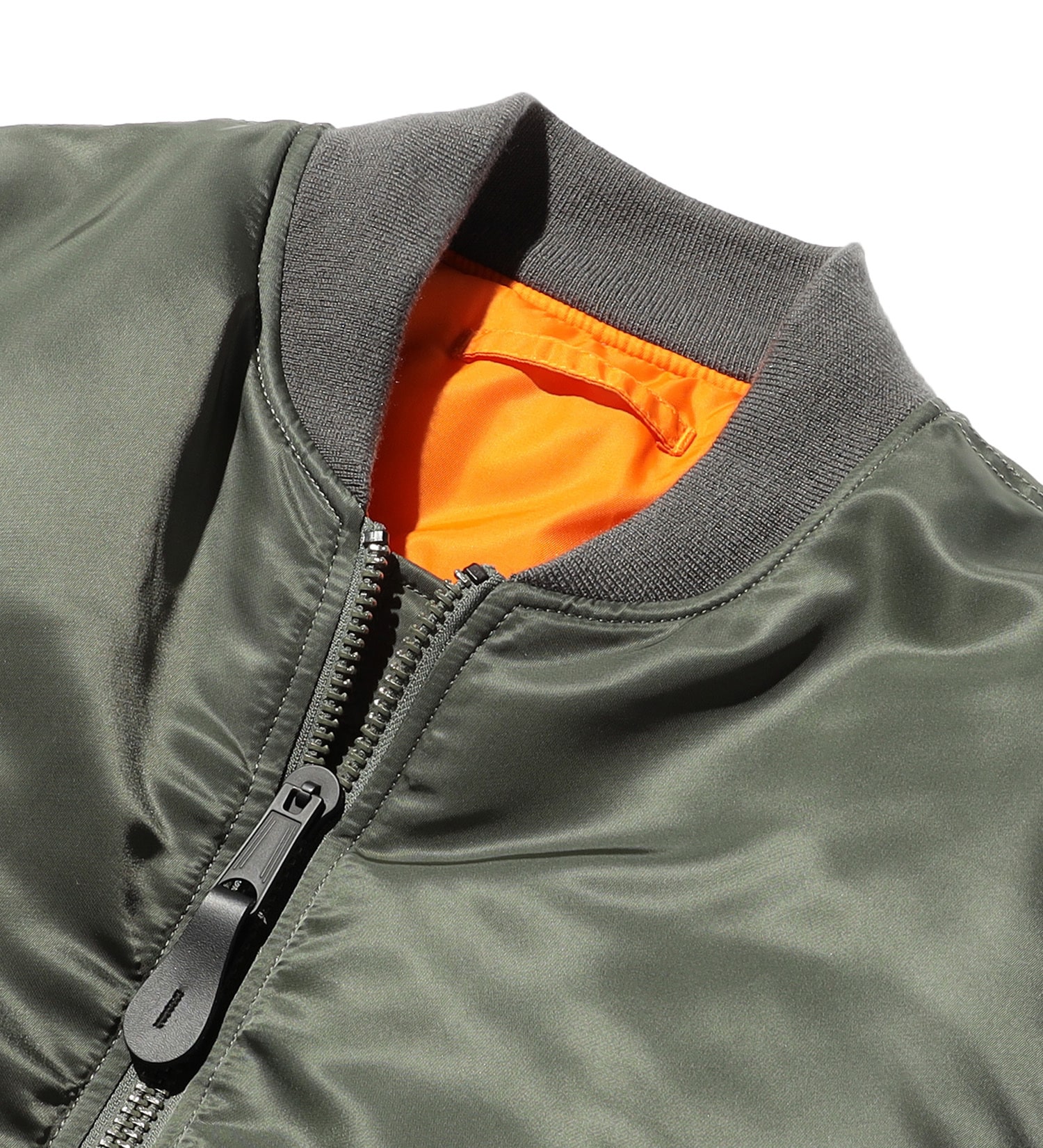 VALLEY APPAREL(バレー アパレル)の【大きいサイズ】MA-1 フライトナイロンジャケット|ジャケット/アウター/ミリタリージャケット/メンズ|グレー