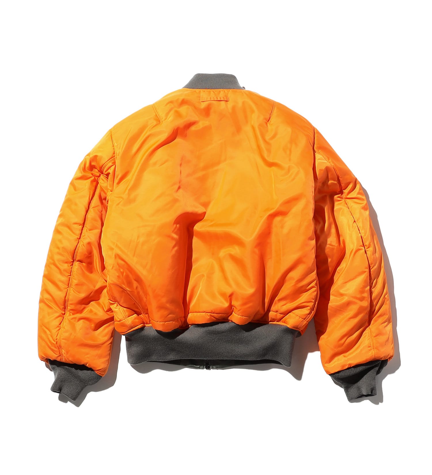 VALLEY APPAREL(バレー アパレル)の【大きいサイズ】MA-1 フライトナイロンジャケット|ジャケット/アウター/ミリタリージャケット/メンズ|グレー