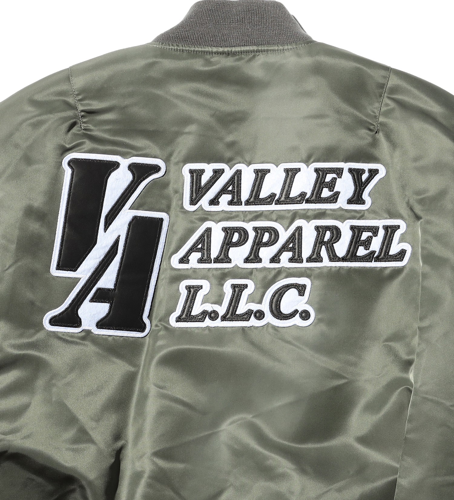 VALLEY APPAREL(バレー アパレル)のバックエンブレムMA-1 フライトナイロンジャケット|ジャケット/アウター/ミリタリージャケット/メンズ|グレー系その他
