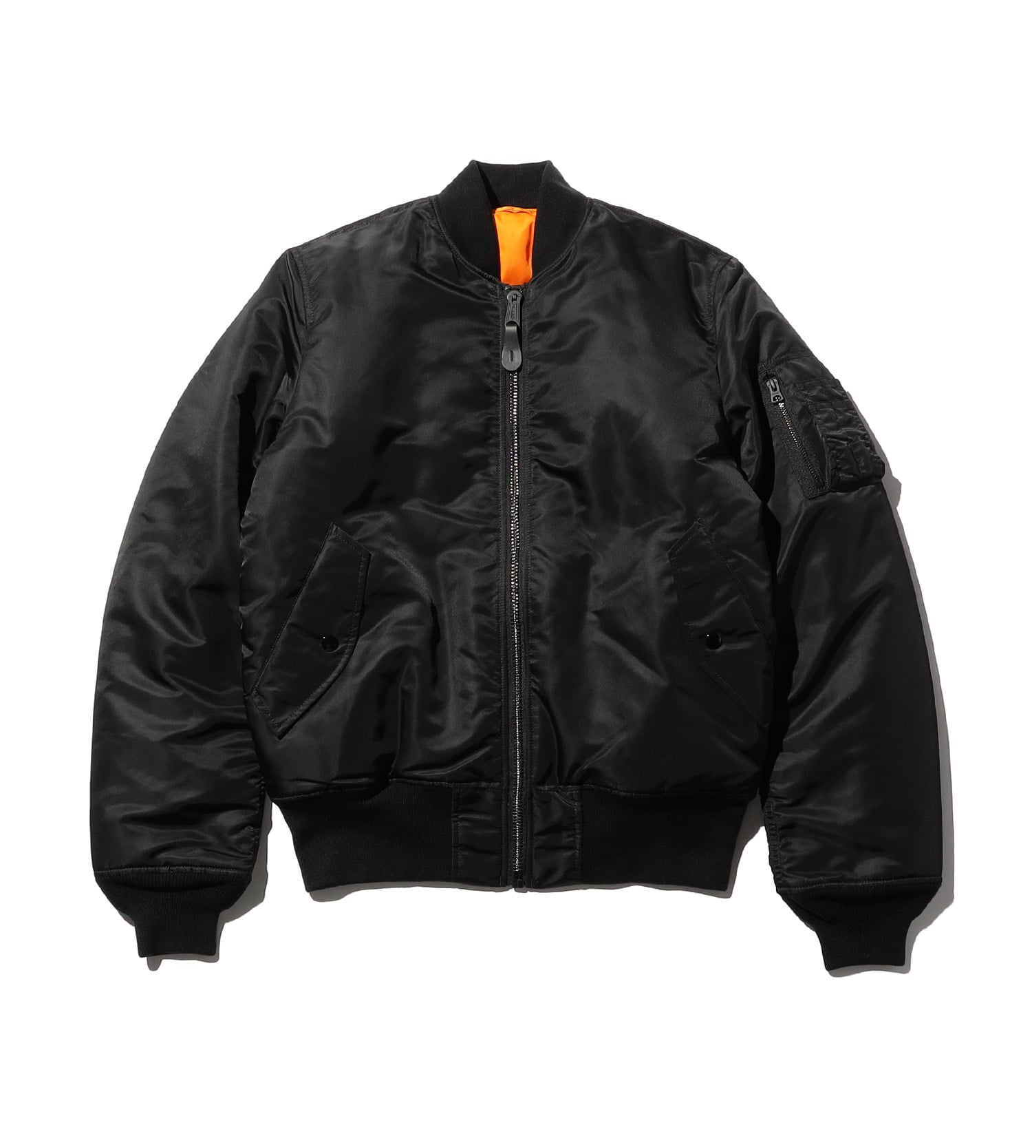 VALLEY APPAREL(バレー アパレル)のMA-1 フライトナイロンジャケット Japanスペック【ユニセックス】|ジャケット/アウター/ミリタリージャケット/メンズ|ブラック