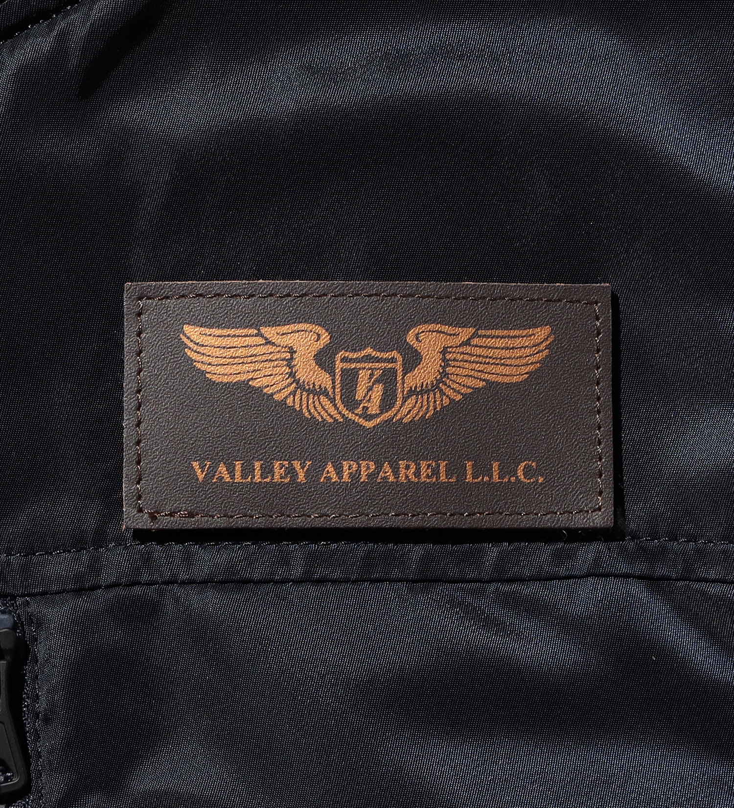 VALLEY APPAREL(バレー アパレル)のフーデッドリブフライトナイロンジャケット|ジャケット/アウター/ミリタリージャケット/メンズ|ネイビー