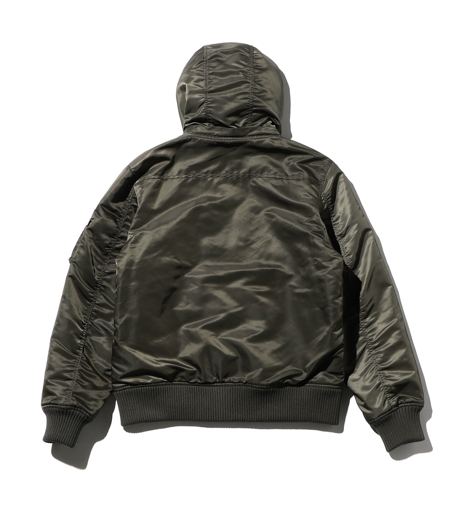 VALLEY APPAREL(バレー アパレル)の【大きいサイズ】フーデッドフライト ジャケット|ジャケット/アウター/ミリタリージャケット/メンズ|ダークグレー
