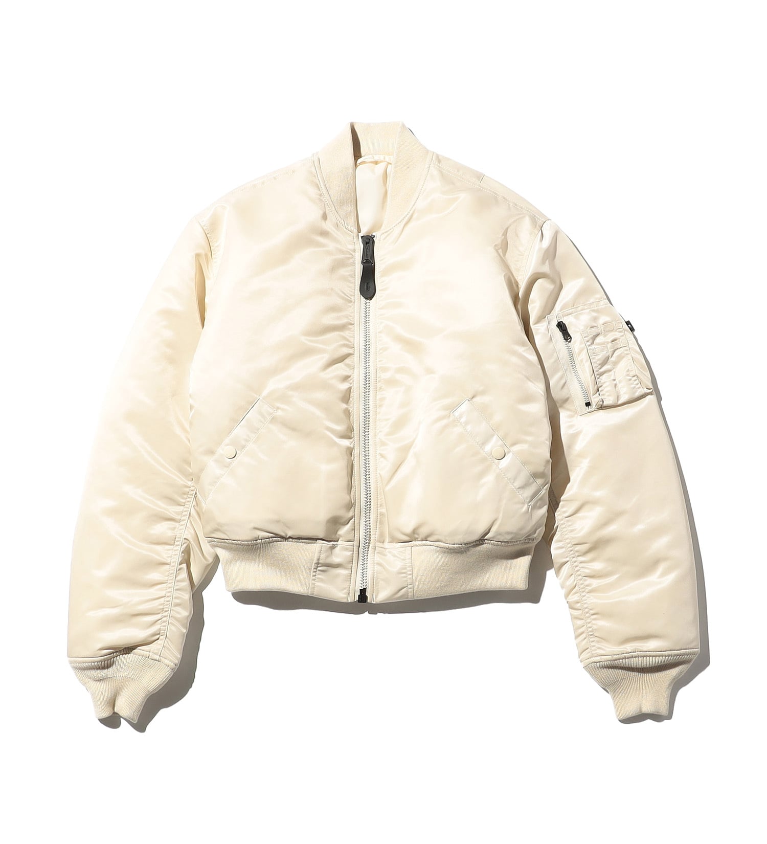 VALLEY APPAREL(バレー アパレル)のレディース MA-1 ショートナイロンジャケット|ジャケット/アウター/ミリタリージャケット/レディース|アイボリー