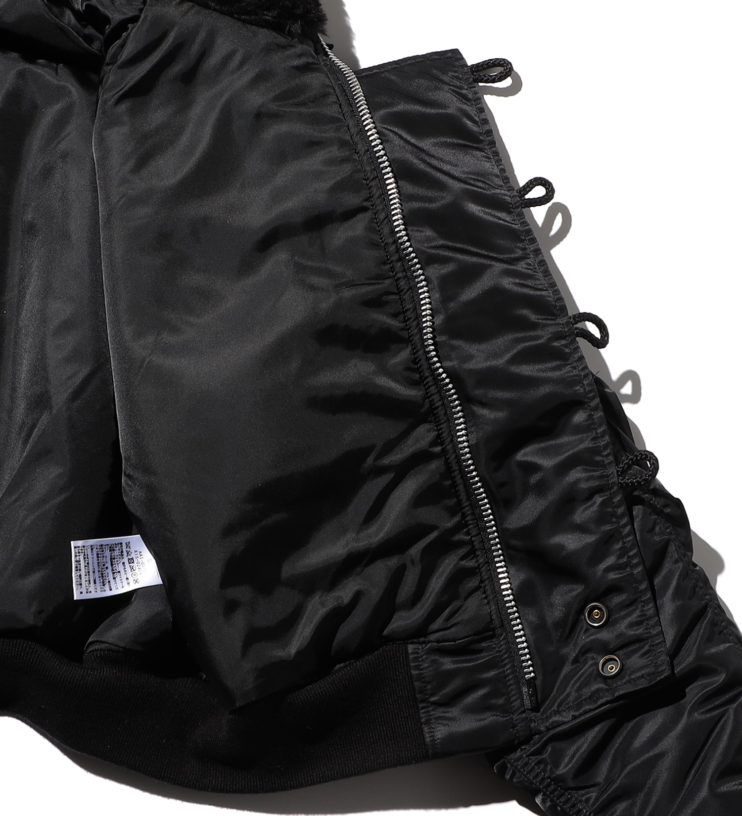 VALLEY APPAREL(バレー アパレル)のレディース N-2B ショートナイロンジャケット|ジャケット/アウター/ミリタリージャケット/レディース|ブラック