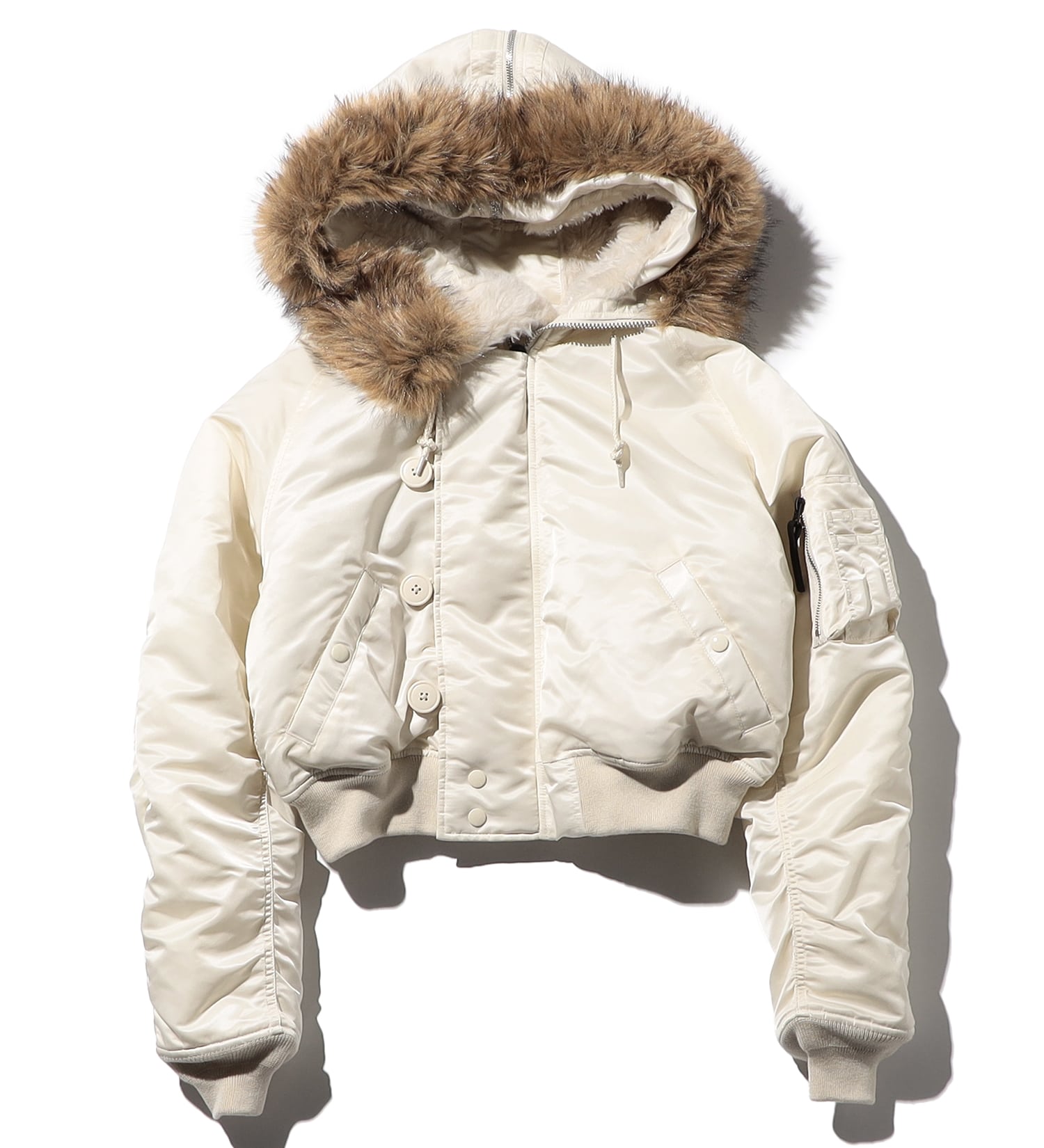VALLEY APPAREL(バレー アパレル)のレディース N-2B ショートナイロンジャケット|ジャケット/アウター/ミリタリージャケット/レディース|アイボリー