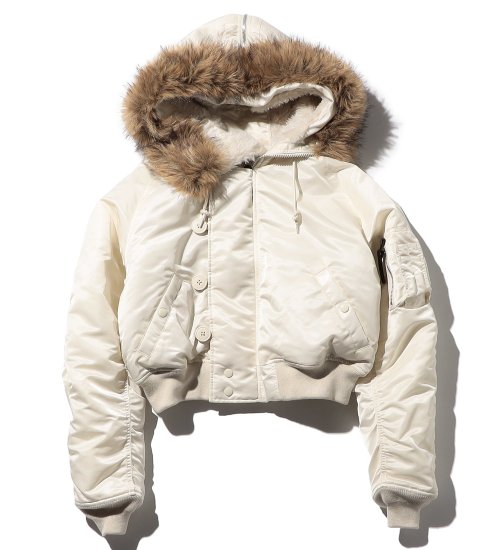 VALLEY APPAREL(バレー アパレル)のレディース N-2B ショートナイロンジャケット|ジャケット/アウター/ミリタリージャケット/レディース|アイボリー