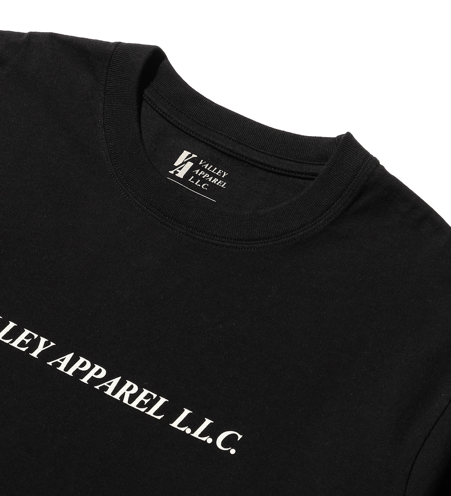VALLEY APPAREL(バレー アパレル)のバーティカルロゴプリントTシャツ 長袖|トップス/Tシャツ/カットソー/メンズ|ブラック
