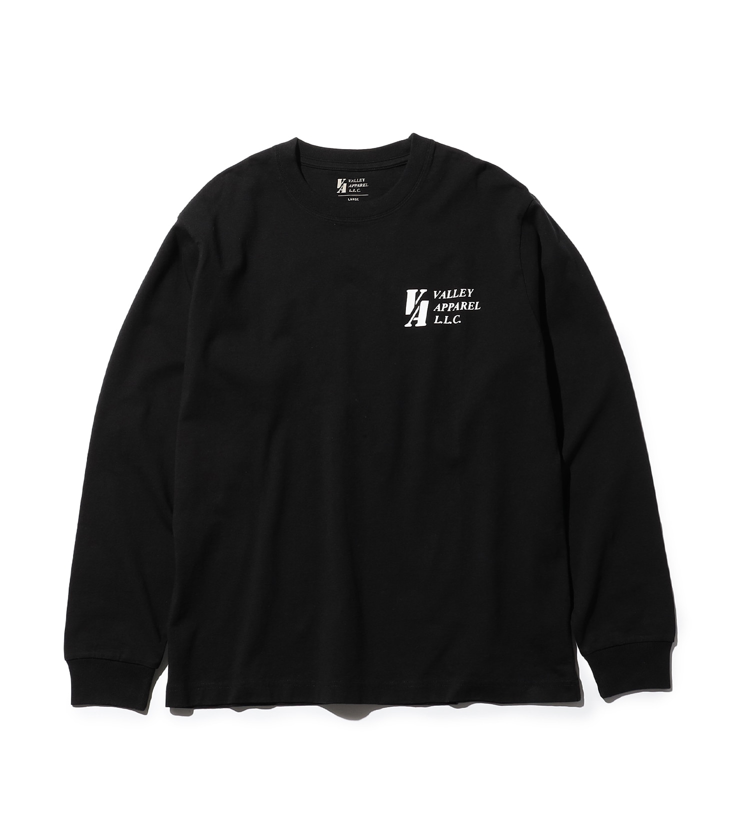VALLEY APPAREL(バレー アパレル)のスクアドロンパッチプリントTシャツ 長袖|トップス/Tシャツ/カットソー/メンズ|ブラック