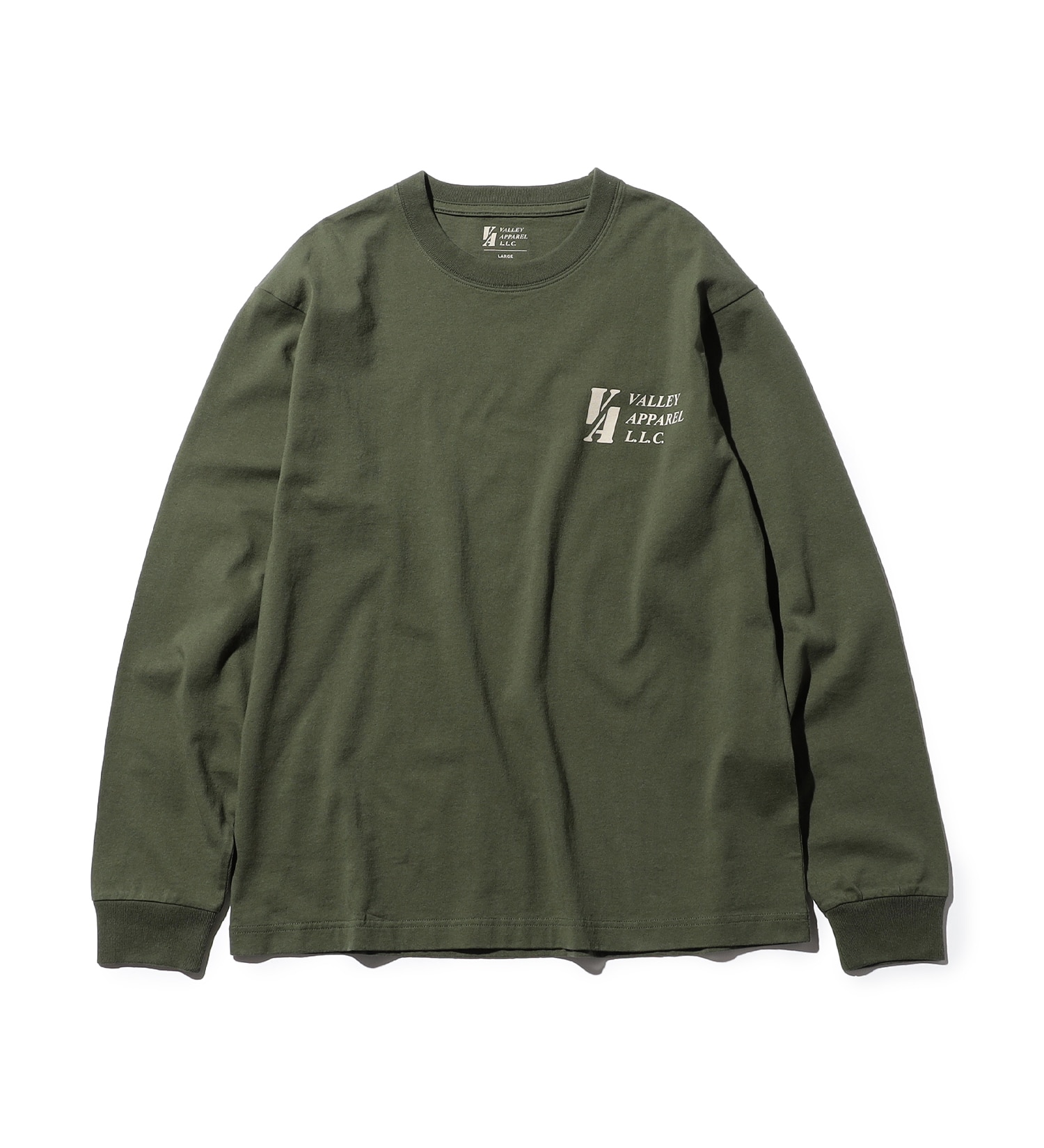 VALLEY APPAREL(バレー アパレル)のスクアドロンパッチプリントTシャツ 長袖|トップス/Tシャツ/カットソー/メンズ|グリーン