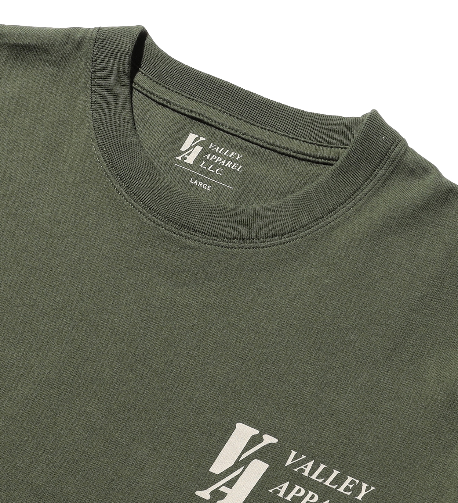 VALLEY APPAREL(バレー アパレル)のスクアドロンパッチプリントTシャツ 長袖|トップス/Tシャツ/カットソー/メンズ|グリーン