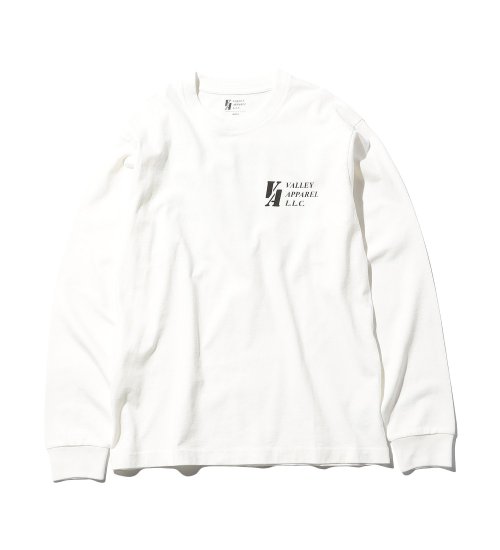 VALLEY APPAREL(バレー アパレル)のスクアドロンパッチプリントTシャツ 長袖|トップス/Tシャツ/カットソー/メンズ|ホワイト