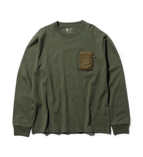 VALLEY APPAREL(バレー アパレル)のユーティリティポケットTシャツ 長袖|トップス/Tシャツ/カットソー/メンズ|グリーン