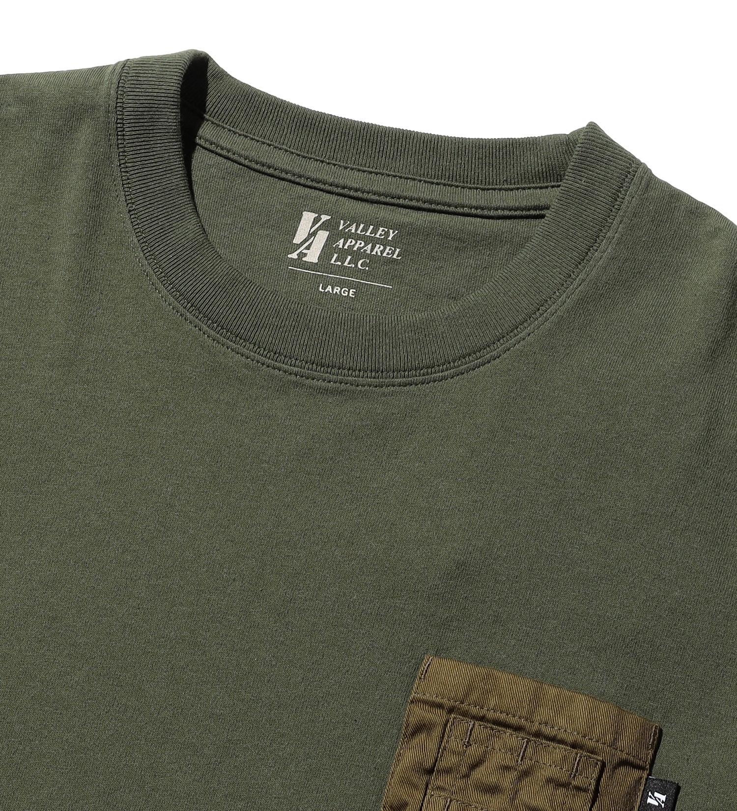 VALLEY APPAREL(バレー アパレル)のユーティリティポケットTシャツ 長袖|トップス/Tシャツ/カットソー/メンズ|グリーン