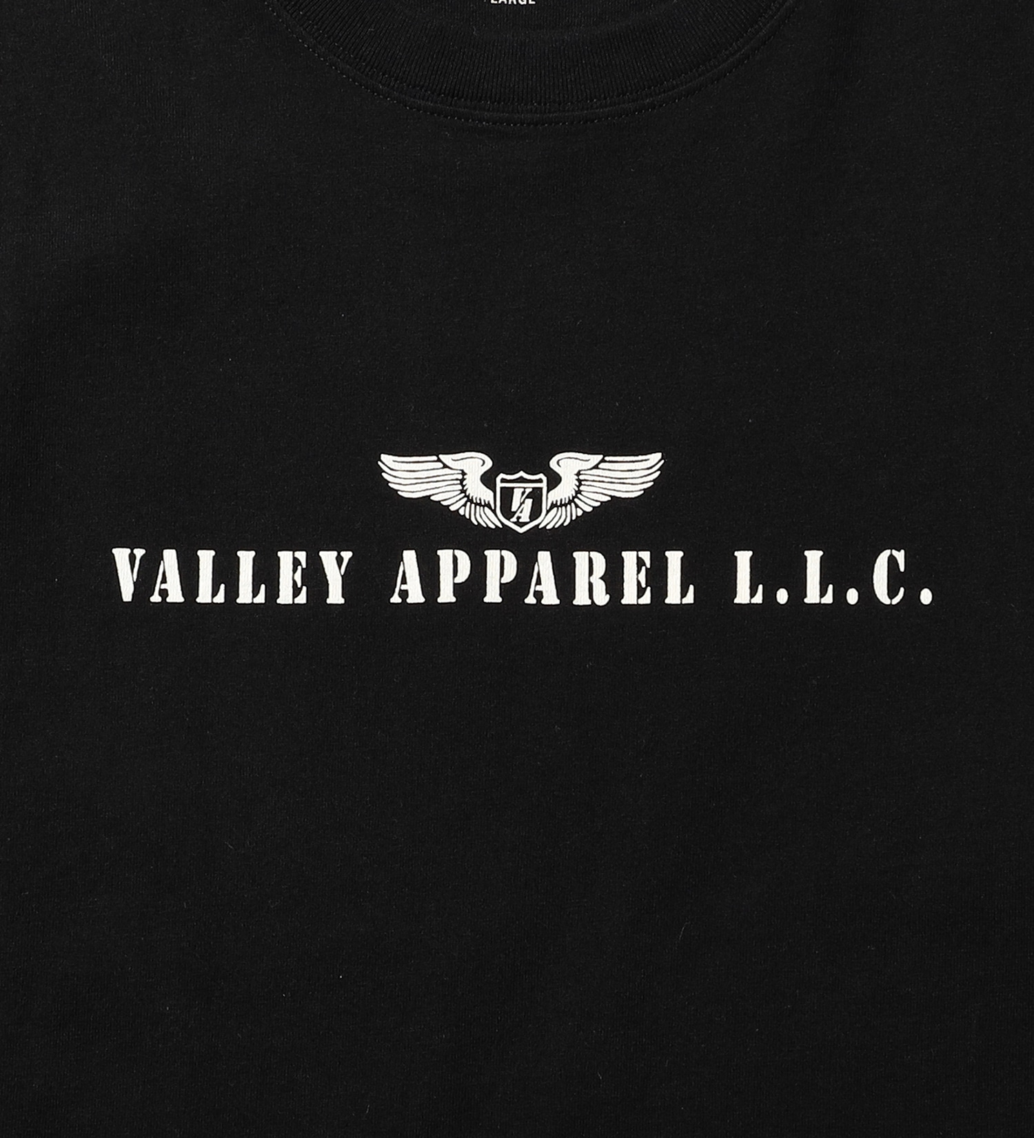 VALLEY APPAREL(バレー アパレル)のウィングマークプリントTシャツ 長袖|トップス/Tシャツ/カットソー/メンズ|ブラック