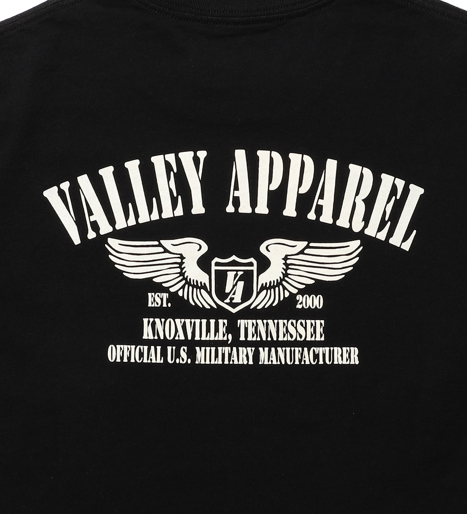 VALLEY APPAREL(バレー アパレル)のウィングマークプリントTシャツ 長袖|トップス/Tシャツ/カットソー/メンズ|ブラック