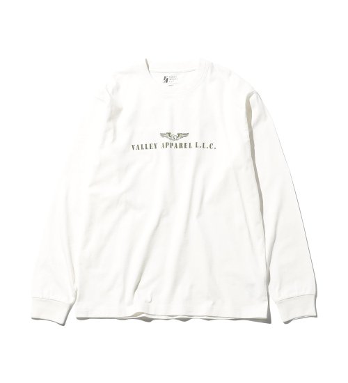 VALLEY APPAREL(バレー アパレル)のウィングマークプリントTシャツ 長袖|トップス/Tシャツ/カットソー/メンズ|ホワイト