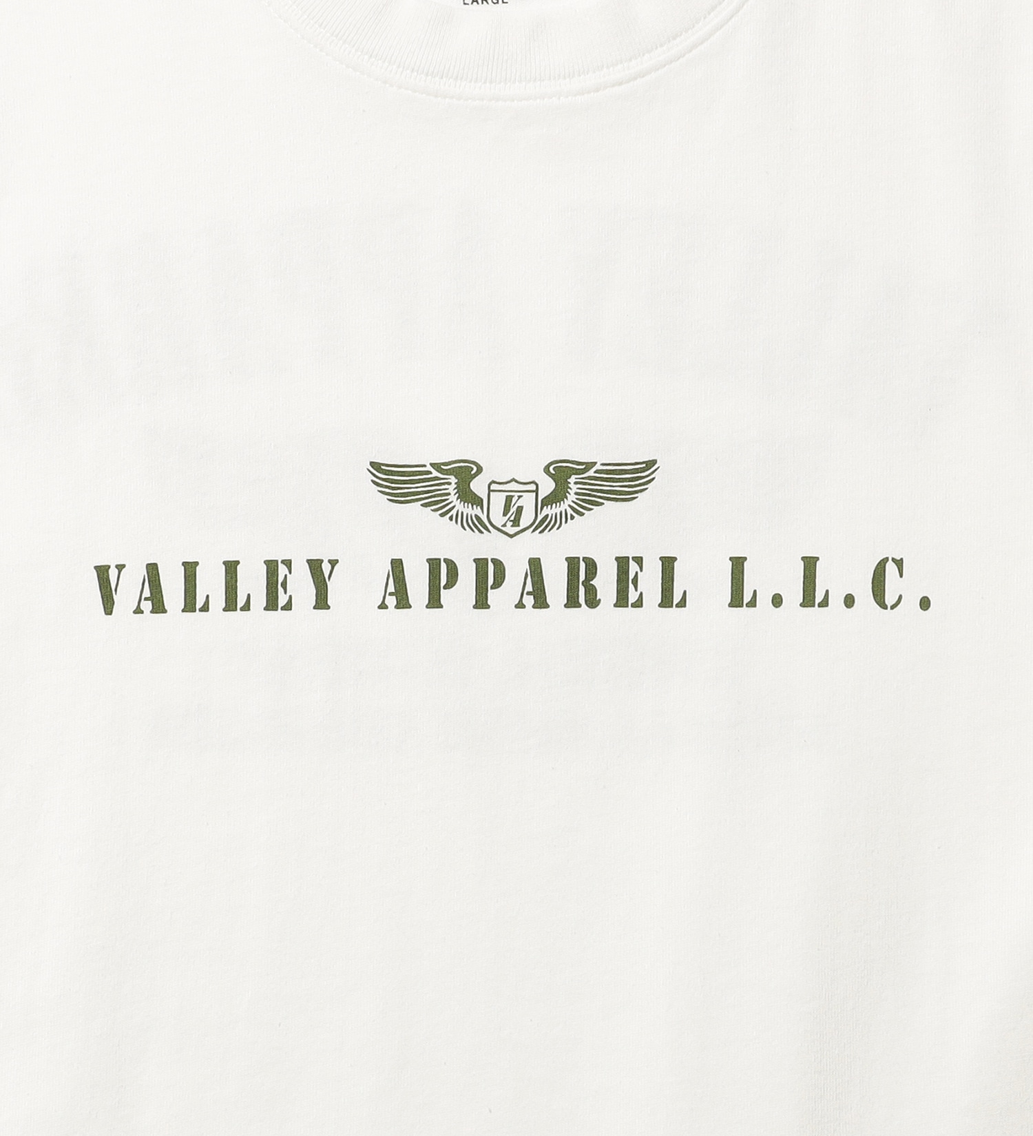 VALLEY APPAREL(バレー アパレル)のウィングマークプリントTシャツ 長袖|トップス/Tシャツ/カットソー/メンズ|ホワイト