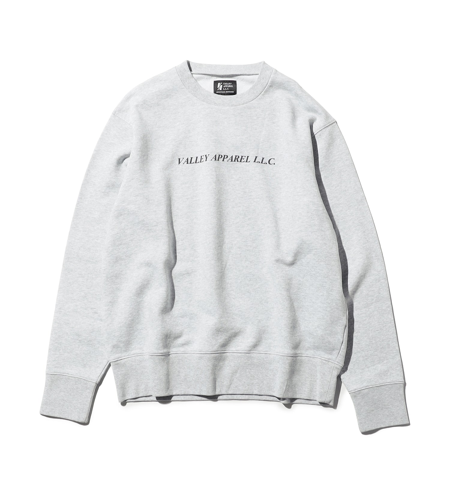 VALLEY APPAREL(バレー アパレル)のバーティカルロゴクルーネックスウェット|トップス/スウェット/メンズ|ヘザ-グレー