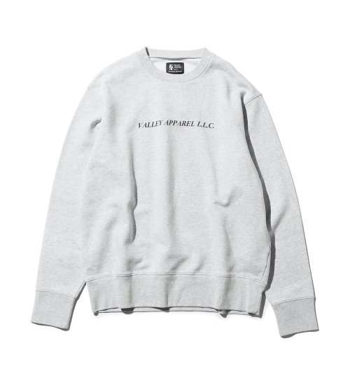 VALLEY APPAREL(バレー アパレル)のバーティカルロゴクルーネックスウェット|トップス/スウェット/メンズ|ヘザ－グレー