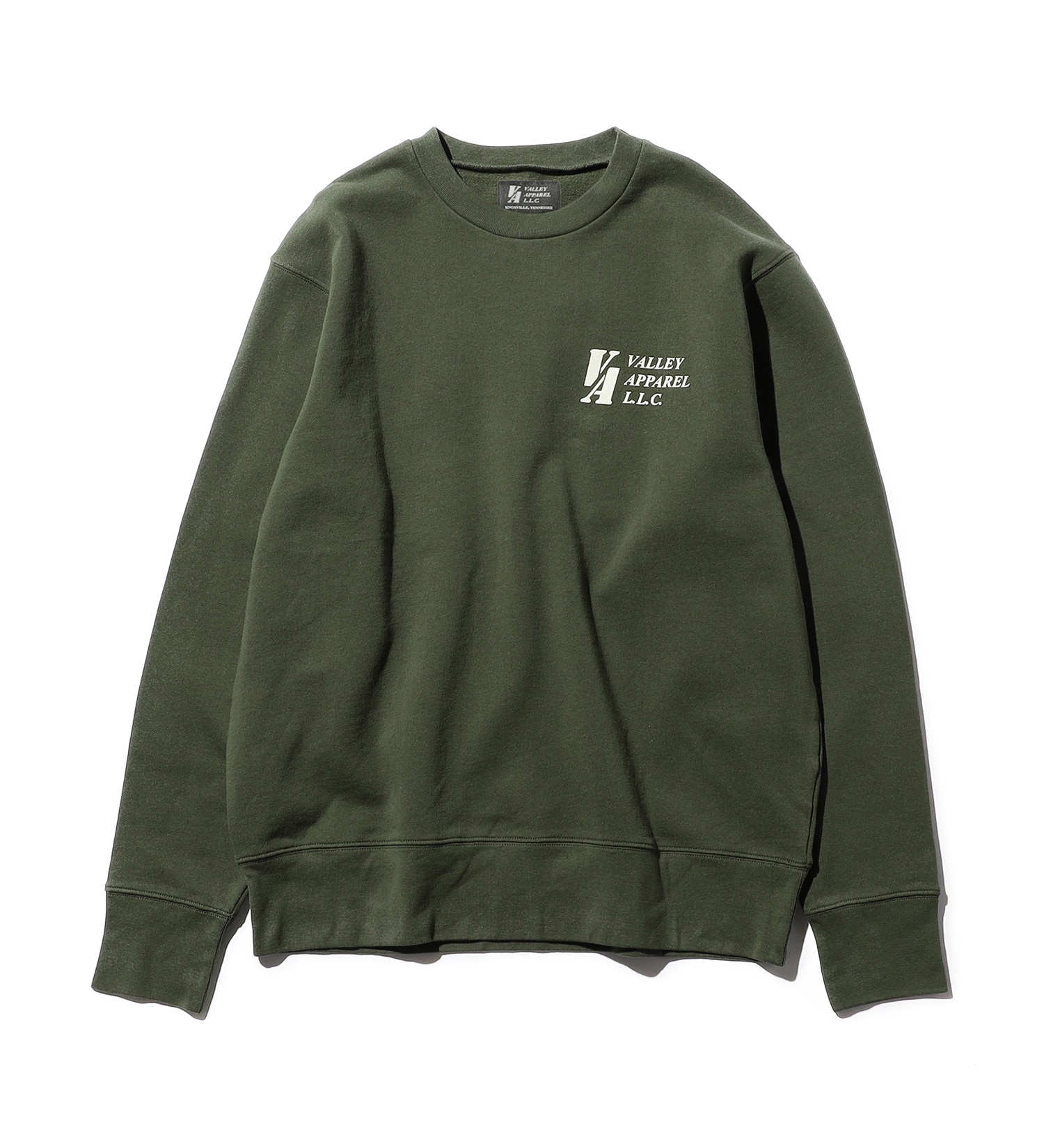 VALLEY APPAREL(バレー アパレル)のスタジャンワッペン風クルーネックスウェット|トップス/スウェット/メンズ|ヘザ-グレー