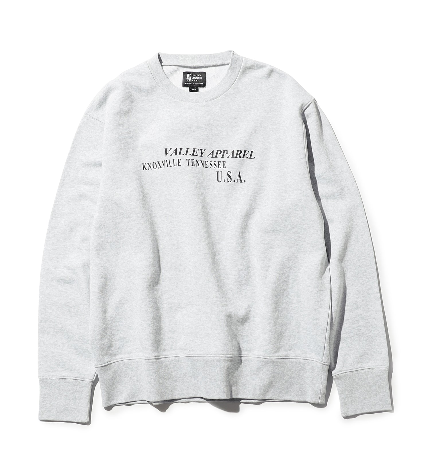 VALLEY APPAREL(バレー アパレル)のヒストリープリントクルーネックスウェット|トップス/スウェット/メンズ|ヘザ-グレー