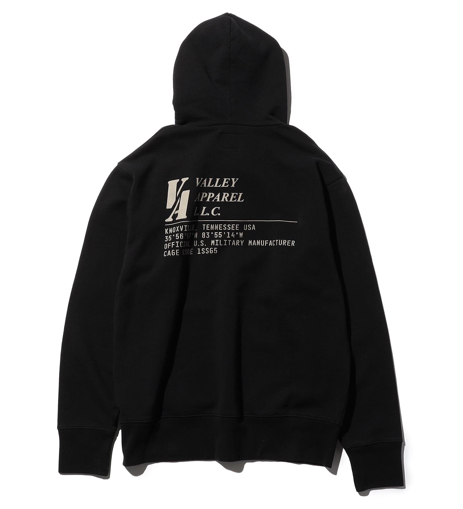 VALLEY APPAREL(バレー アパレル)のバーティカルロゴパーカー|トップス/パーカー/メンズ|ブラック