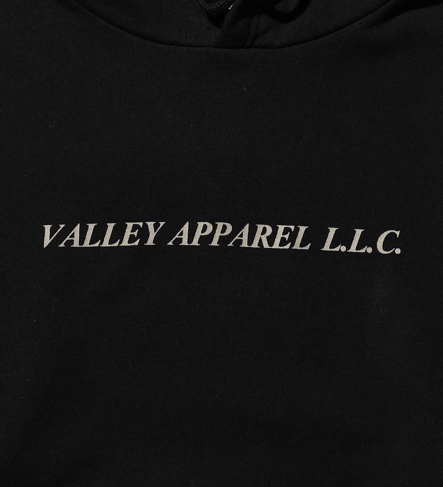 VALLEY APPAREL(バレー アパレル)のバーティカルロゴパーカー|トップス/パーカー/メンズ|ブラック