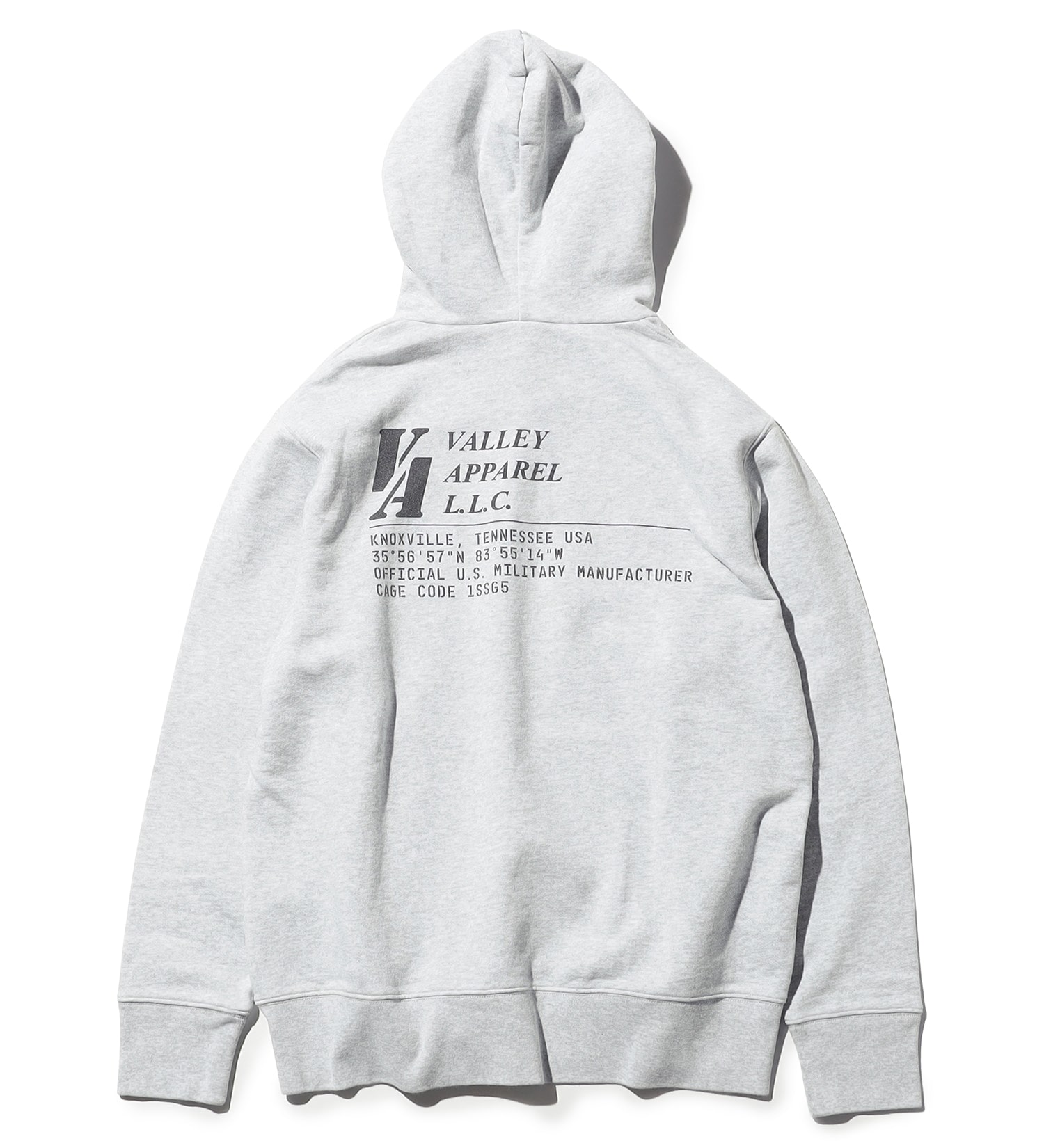 VALLEY APPAREL(バレー アパレル)のバーティカルロゴパーカー|トップス/パーカー/メンズ|ヘザ-グレー