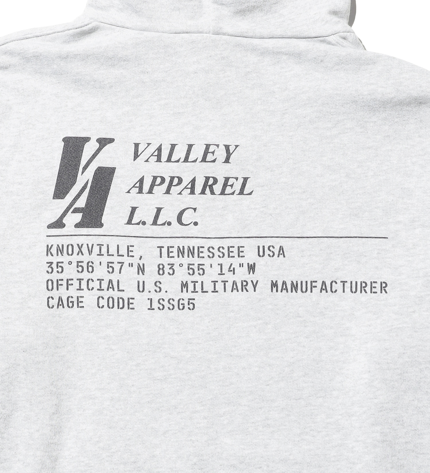 VALLEY APPAREL(バレー アパレル)のバーティカルロゴパーカー|トップス/パーカー/メンズ|ヘザ-グレー