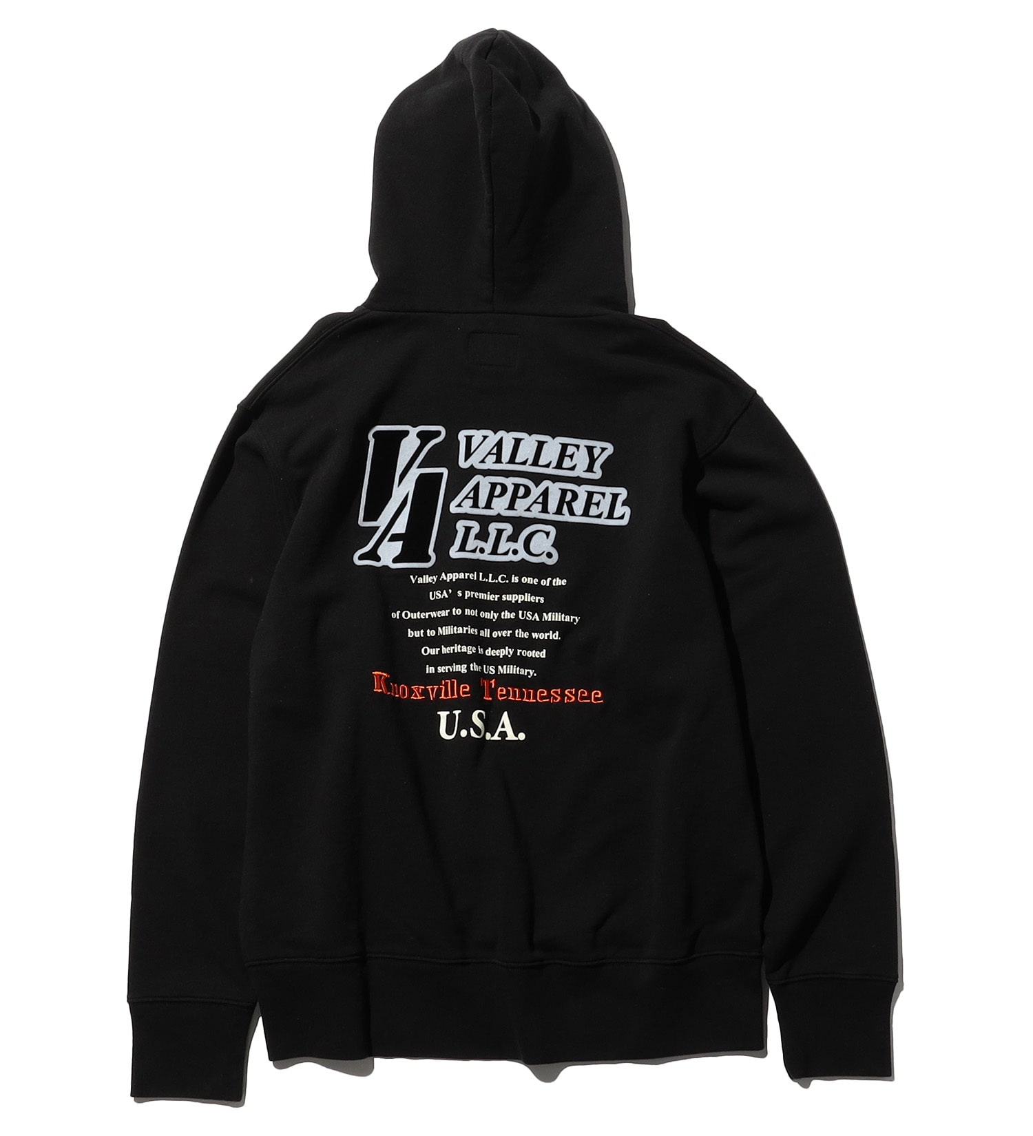 VALLEY APPAREL(バレー アパレル)のアイコンフロッキーパーカー|トップス/パーカー/メンズ|ブラック
