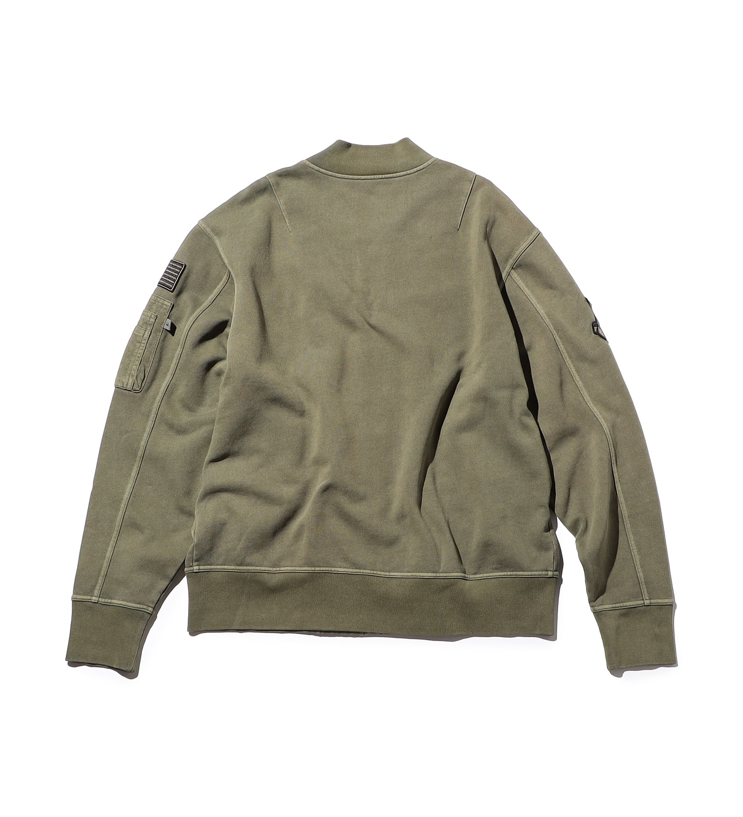 VALLEY APPAREL(バレー アパレル)のジャージパッチドMA-1|ジャケット/アウター/ミリタリージャケット/メンズ|ダークグレー