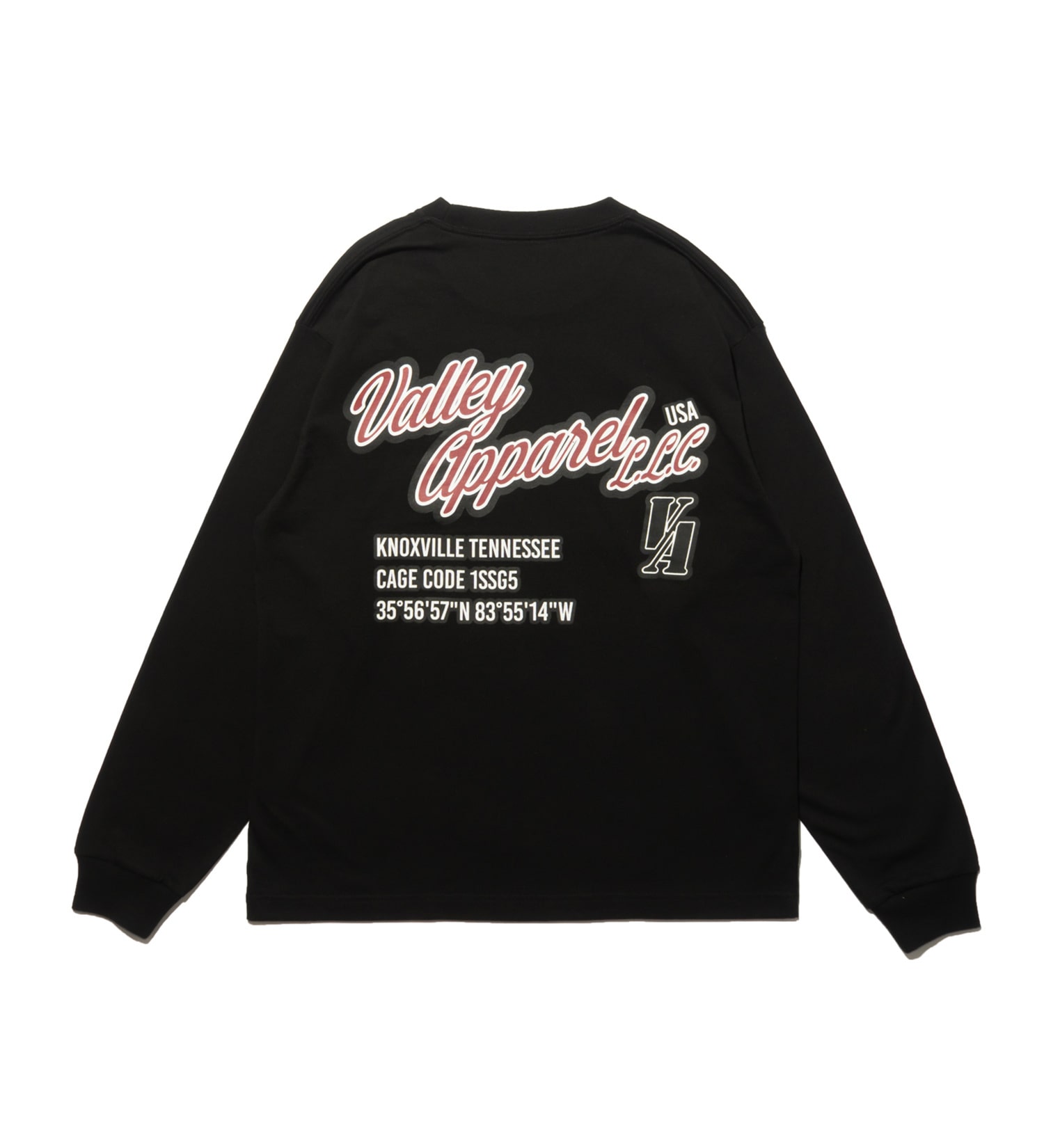 VALLEY APPAREL(バレー アパレル)のスタジアム 長袖Tシャツ|トップス/Tシャツ/カットソー/メンズ|ブラック
